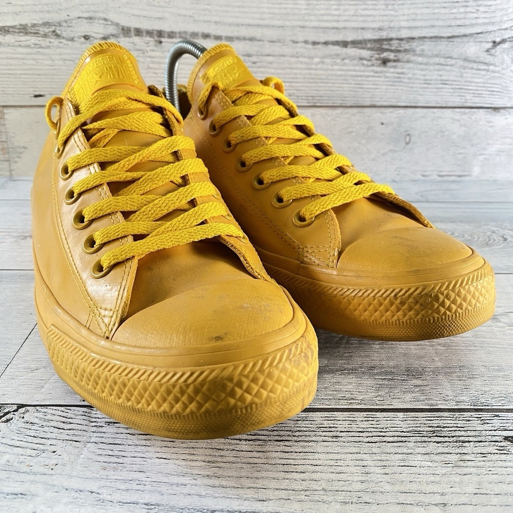 Converse Shoes Unisex Mens 9 Womens 11 Yellow Rubber All Star Rain Gear Low Top